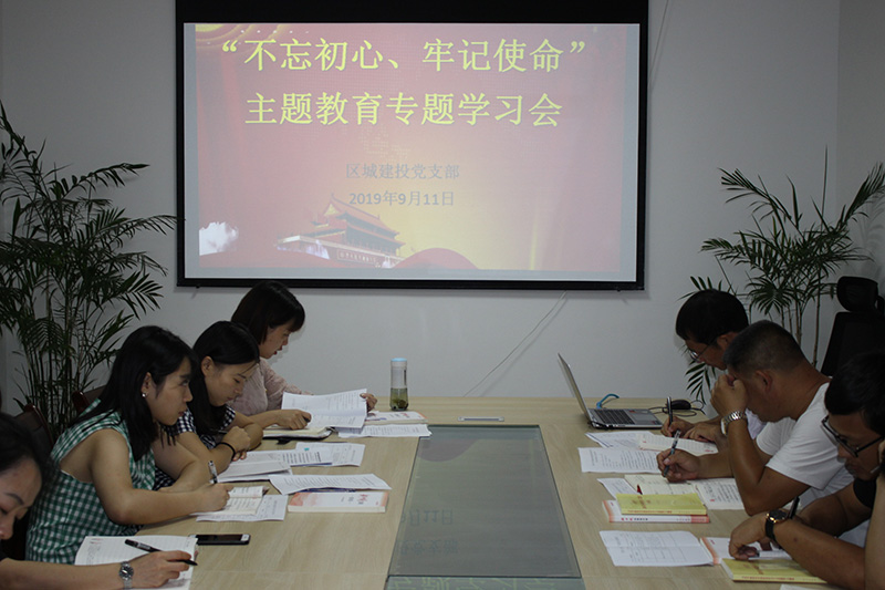 區(qū)城建投公司黨支部開展“先學(xué)、先查、先改”工作 預(yù)熱 “不忘初心、牢記使命”主題教育工作